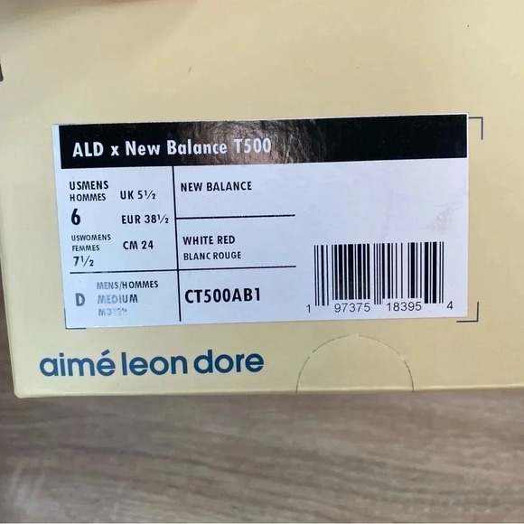 ALD x New Balance T500 Tennis Oxfords Sneaker Shoes Red Mens 6 / Womens 7.5 - Picture 6 of 15